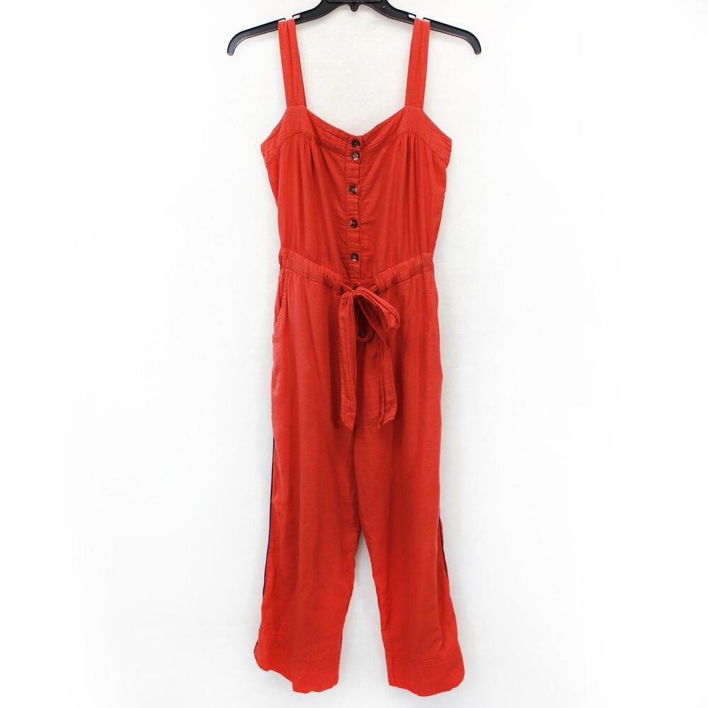 Sundry orange gauze cotton jumpsuit romper size 1 small